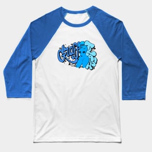 Graff Trashing Blue Baseball T-Shirt